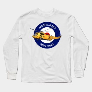 Westland Sea King Search and rescue helicopter in RAF roundel, Long Sleeve T-Shirt